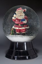 Santa w/ List - Large<br>Vienna Snow Globe - 120mm